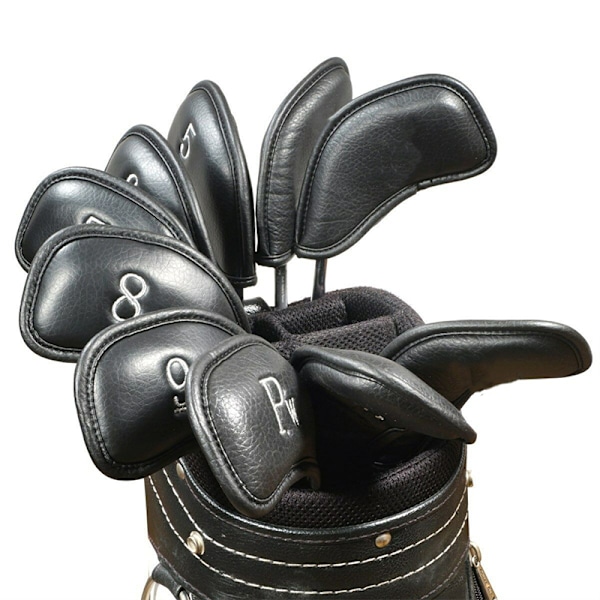 Leather Golf Iron Covers Club Cover Waterproof