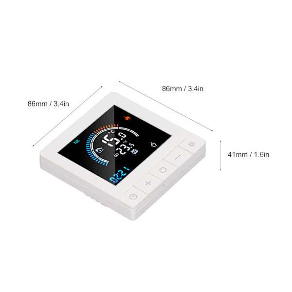 Programmerbar smart termostat elektrisk uppvärmning smart termostat digital LCD-display temperaturregulator för hem hotell AC 90V-240V 16A gemensam