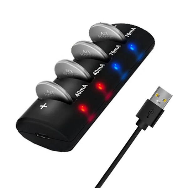 LED-display 3,7V 3,6V 4-slits litiumbatteriladdare för USB-snabbladdare