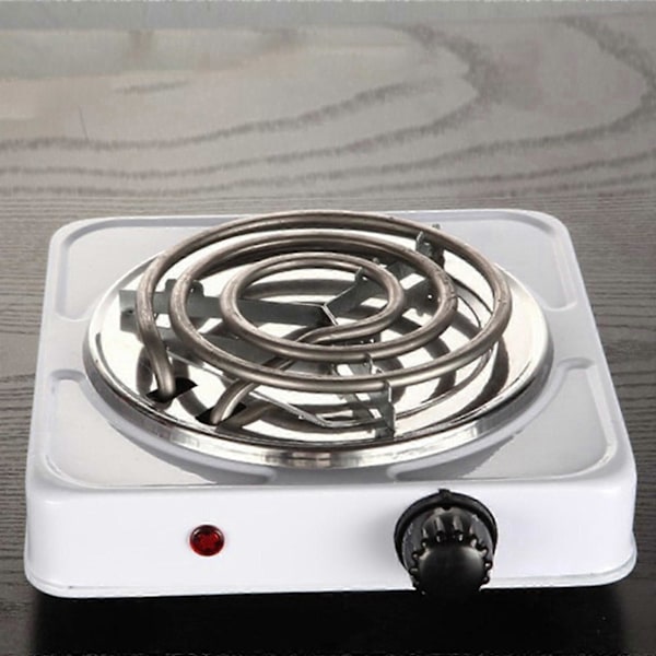 Portabel Elektrisk Värmeplatta med Indikeringslampor Praktisk Spis[qb] Single 1000W White