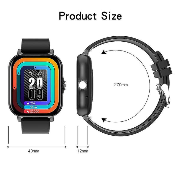 Älykello Miehet Naiset Smartwatch Android-puhelimille Iphone Pulssensor Fitness Tracker Gold