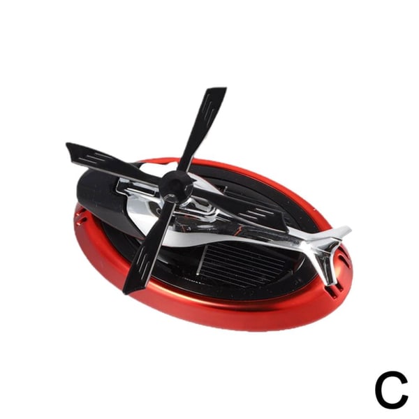 Solcells driven helikopter luftfräschare bil flygplan doft D Red Gardenia one size