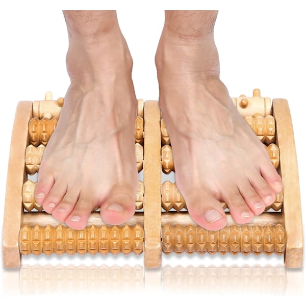 Trämassagerulle, Reflexologiverktyg Fotmassageapparat för
