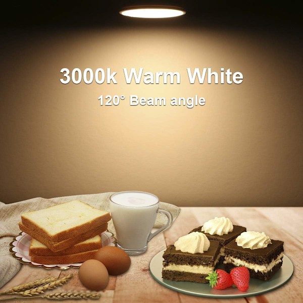 10-pakkauksen GU10 LED-lamput, 7W, lämmin valkoinen 3000K, 120° säde