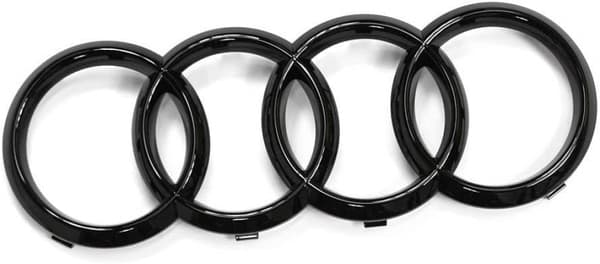 Audi-logotyp (285 mm) kylargrillringar Black Edition-emblem