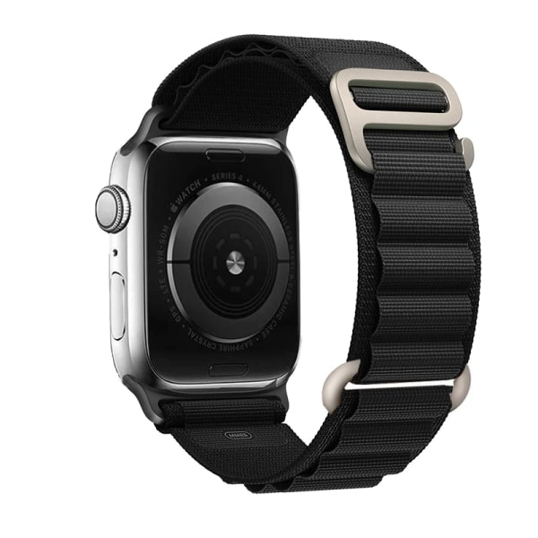 Alpin-lenkki Apple Watch -rannekkeelle 49mm 44mm 40mm 45mm 41mm 42mm 38mm 49 44 45 mm rannekoru iWatch sarja 7 6 3 se 8 Ultra 49 ranneke musta black 42 44 45-ultra 49mm