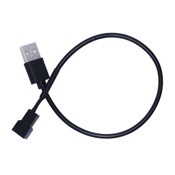 30 cm USB-hann til 3-pinners adapterkabelkontakt for PC-datamaskinkabinett CPU-vifte