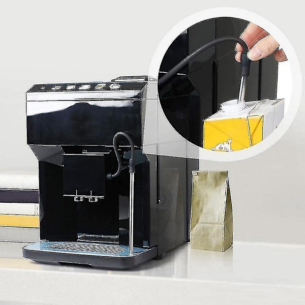 70% rabatt på kaffemaskin mjölkslang 2M mjölkslang med en ren borste set högkvalitativt rostfritt stål och PP Esp