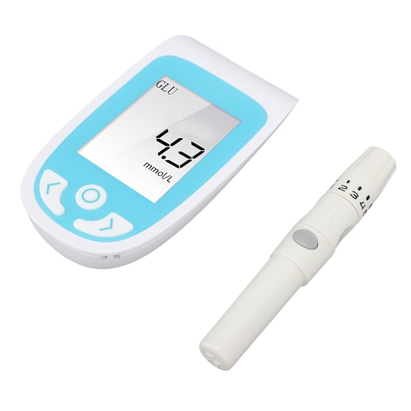3 i 1 Blodsukkermåler Automatisk Sugning Præcis 0,8ul LCD Display Kolesterol Urinsyre Måler til Mænd Kvinder