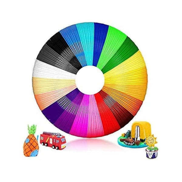 Pcl, 10 M vardera - Pcl-filament 1,75 mm, färger set för låga temperaturer, 3d-barn'