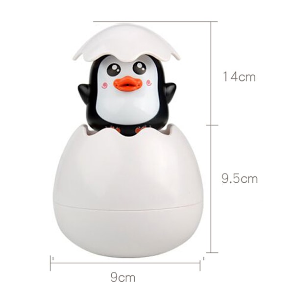 Ihastuttavat kylpylelut taaperoille ja lapsille (musta vesisuihku muna pingviini 68DB*3kpl)