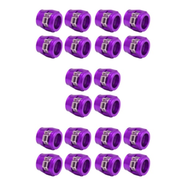 1/2/3/5 4-delt aluminium slangeklemme - enkel å installere lilla AN6.4pcs purple AN6.4pcs 5PCS