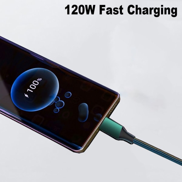 120W hurtigladekabel USB Type-C-kabel 2M 2 m