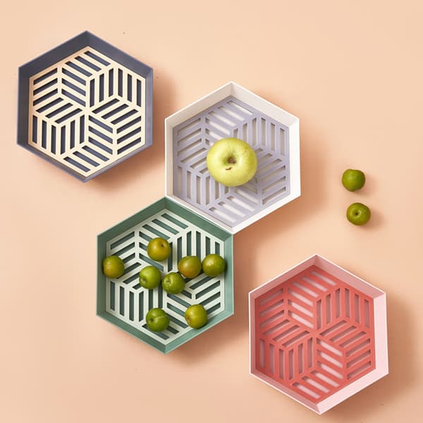 Geometrisk Snacksställ Hemdekorativ Brick Praktisk Korg