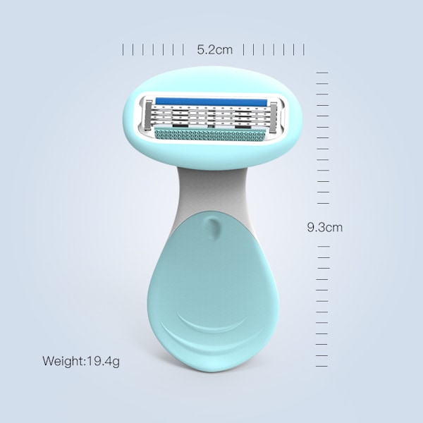 Deluxe Smooth Sensitive Barberhøvel for Kvinner (Blå) [qb]