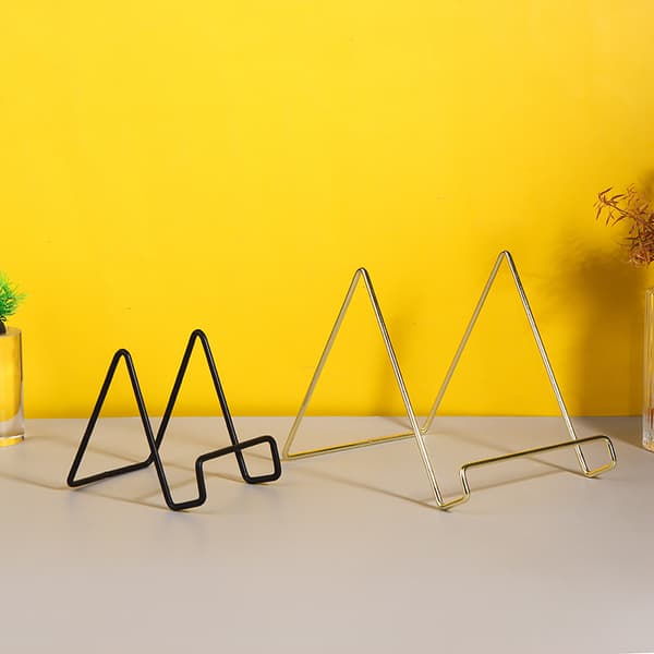 Sort Guld Holder Bordplade Display Stand Opbevaringshylde B2