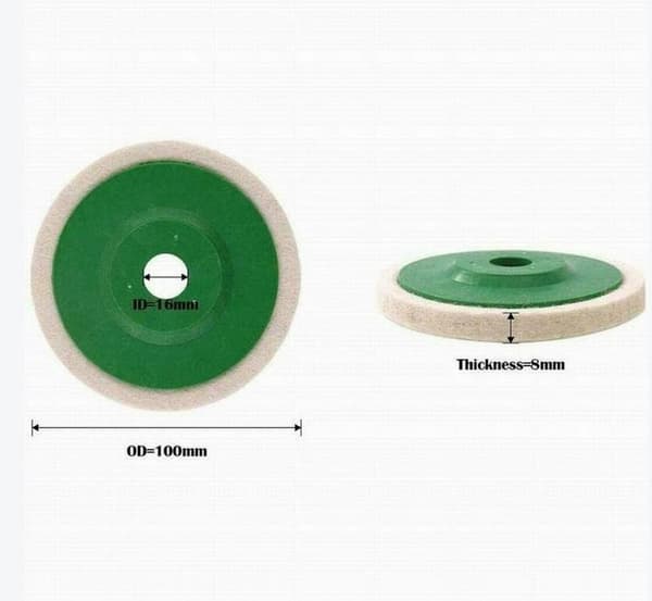 10-pakks 4\" (10 cm) ullpoleringsdisker for vinkelsliper
