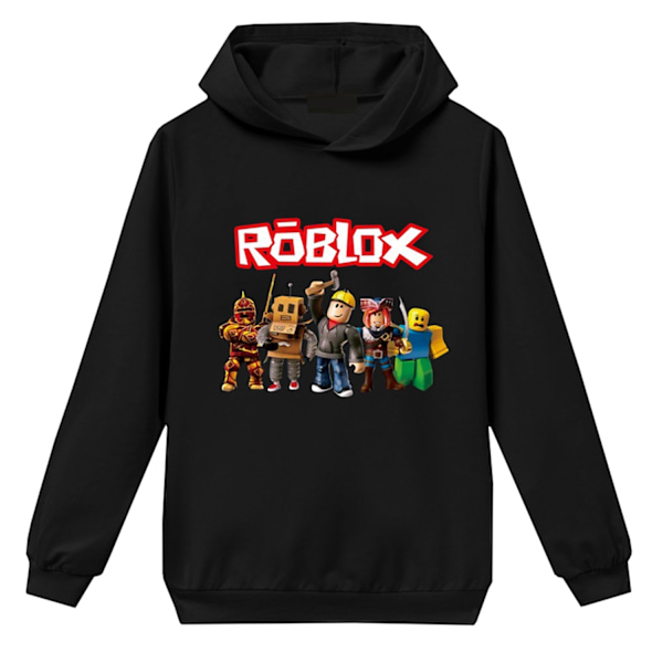 Roblox Hoodie for Kids Outerwear Pullover Sweatshirt - Perfekt svart black 150