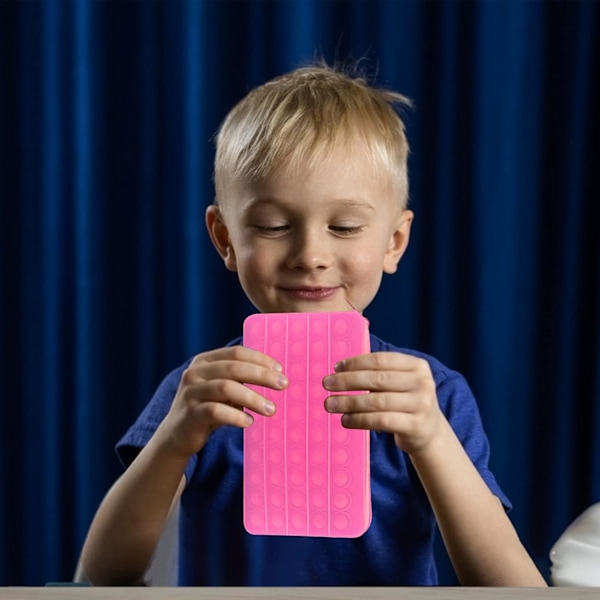Blyantsæske Push Pop Fidget Legetøj & Simpel Sensorisk Silikon
