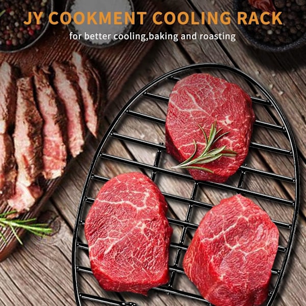 Kylningsgaller för rostning med integrerade fötter, emaljerad beläggning, PTFE-fri, perfekt för matlagning, torkning, grillning, diskmaskinsäker
