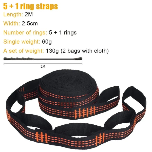 Hammock för utomhusbruk, 5 delar/set orange
