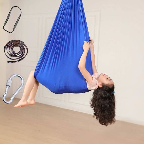 Sensory Swing Indoor Outdoor Used, Therapy Swing Perfekt för Royal Blue