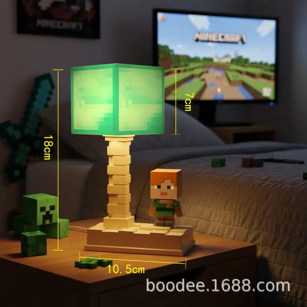 Element Byggeklods Lampe | Type-C Genopladelig LED Natlampe **Diamond Block Diamond Block