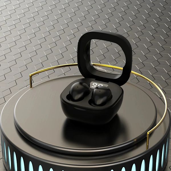 Näkymätön Sleep Earbuds Langattomat Bluetooth-kuulokkeet Korvakuulokkeet Mikrofonilla Melunvaimennus HiFi Raskas Basso Kuulokkeet (Musta (Englanninkielinen versio)) Black (English version)