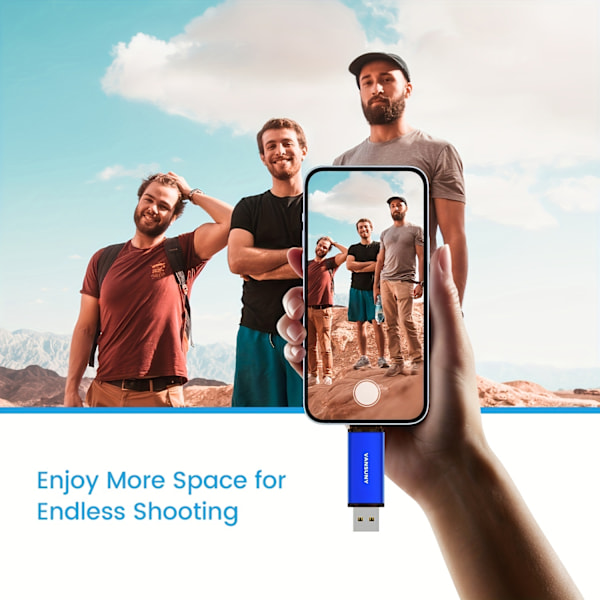 VANSUNY 32G/64GB/128G USB Type-C -muistitikku 2-in-1 Dual Flash Drive USB A + USB C OTG -muistitikku