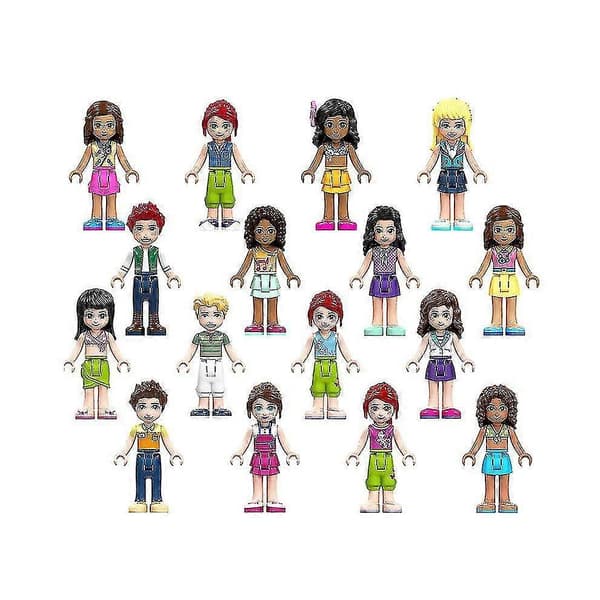 16 st Vänner Flickor Minifigurer Byggklossar Leksaker ZUAN{h}