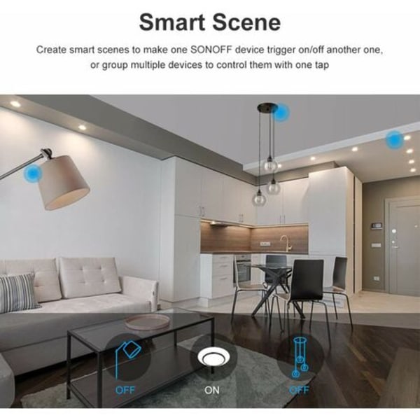 Sonoff T2 US 2C wifi smart veggbryter i smart hjem stemmestyring