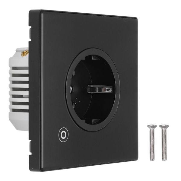 Smart Socket 16A 3000W Moderne design Multifunksjonell Smart Timing Vegguttak EU-plugg 95-245V Svart WiFi-versjon