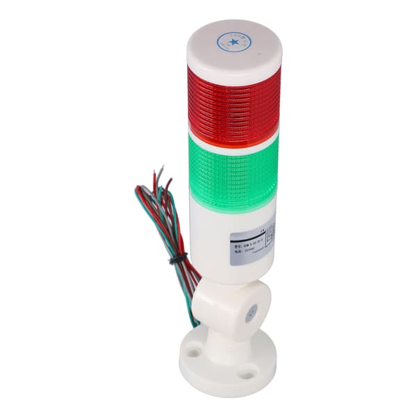 BERM Signaltårn Altid Lys 2 Farve LED Lys Foldbar Advarselsenhed med Buzzer AC220V