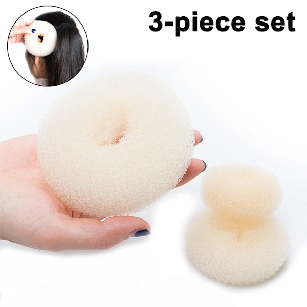 3-pak kvinders hårknold Donut Shapers Knude Ring Knold Pude H