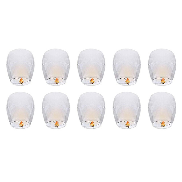 Ønskelantern Eco Friendly Papir Sky Lanterns, 10 stk