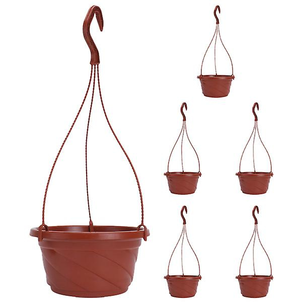 Set med hängande blomkrukor, blomkorg, blomkruka med krokar, kaffe 17 x 8,6 cm, kaffe Coffee 17X8.6CM
