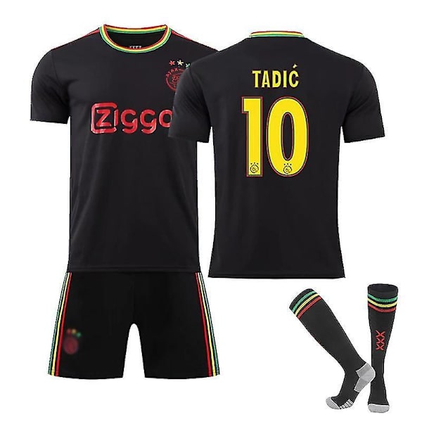 21-22 Ajax Hjemmebanetrøje Nr.10 Tadic Træningssæt Uden Nummer Sort L(175-180) Davy Klaassen Nr.10 Sort Davy Klaassen No.10 Black XL(180-190)