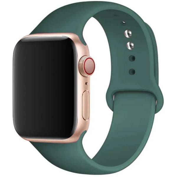 Silikonrem til Apple Watch Band 45mm 44mm 42mm 49mm 41mm 40mm 38mm correa armband iwatch Series 8 7 9 SE 4 3 5 Ultra 6 Ovile Ovile 38 40 41 mm M-L