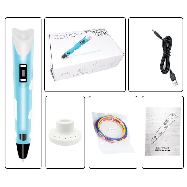 3D-print pen stuetemperatur tredimensionelt graffiti maleri pen intelligent puslespil gave legetøj brevpapir