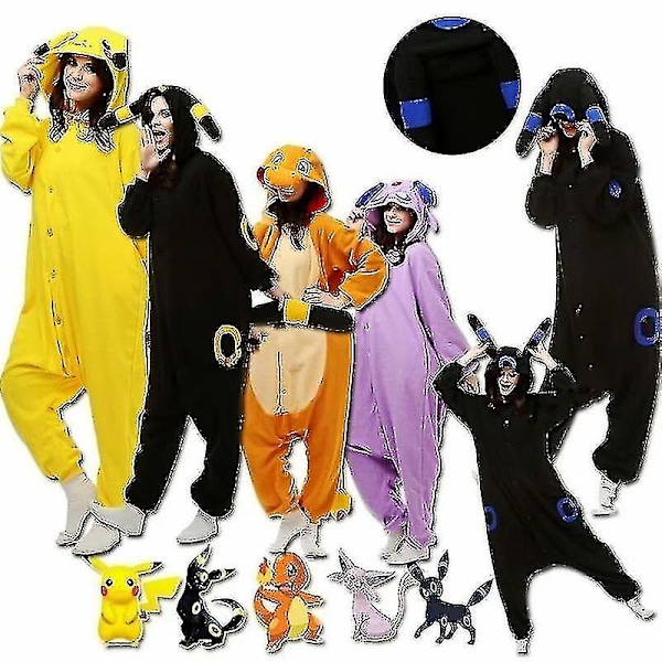 Unisex Vuxen Djur Onesie1 Anime   Pyjamas Kigurumi Jul Maskeraddräkt Xmas CMK Espeon Espeon M