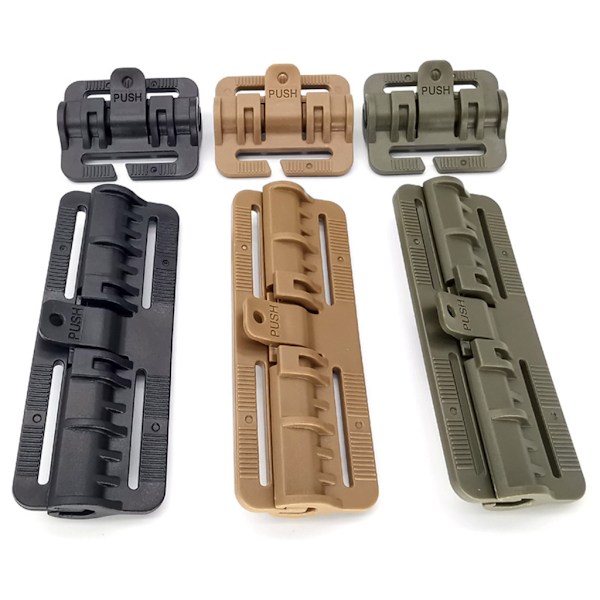 2 stk JCPC C-vest Molles system Qd adapter, hurtigudløsningsbeslag til taktisk vest 0.09 Khaki Long