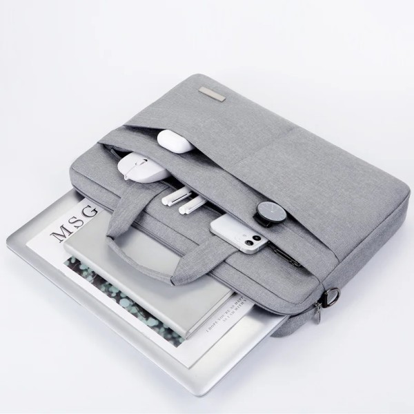 Laptop taske etui Skuldertaske Notebook taske Kufferter til 13,3 14 15,6 17,3 tommer Macbook Air Pro HP Huawei Asus Dell Model1-lys grå Model1-light grey 15.6-16.1 inches