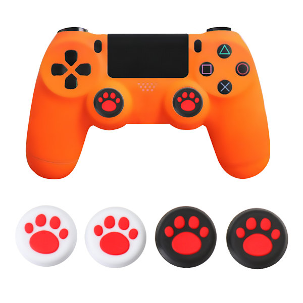 4 st PS5 tumgrepp silikon RÖD ed