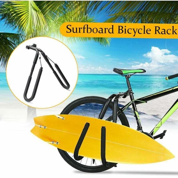 Surfbræt cykelholder cykel skimboard ny sidemonteret kitesurfing board support, model: sort[qb]