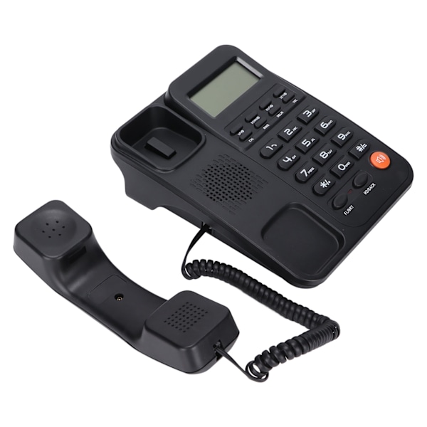 KXT2026CID Kontorstelefon Kontor Hotell Hem Fast Telefon Fast Telefon Stöd 24 Ringsignaler (Svart)