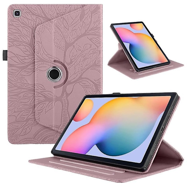 Nytt roterende Samsung-deksel for Galaxy Tab S6 Lite 2022/2020 10,4 tommer SM-P610/P613/P615/P619-360 Degr-WELLNGS Light pink