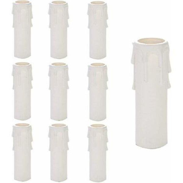 Plastkronljus, 10 st kronljusdroppar, kronljusrör, droppljusrör, kronljusljusöverdrag, kronljus