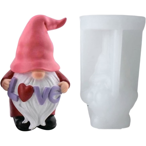 Valentinsdag Gnome Form, Gnome Lysestakeform Ladies