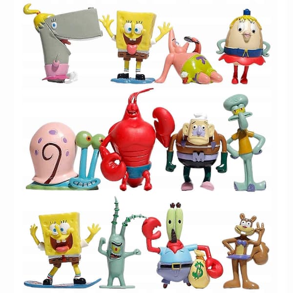 13 stk Spongebob Squarepants actionfigurer sett