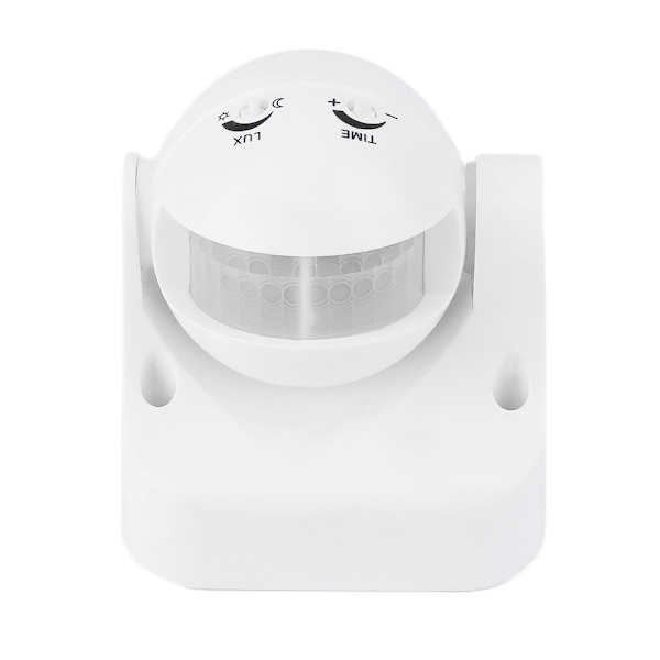 Stor infraröd rörelsesensor 220V-240V 180 graders vinkel vit